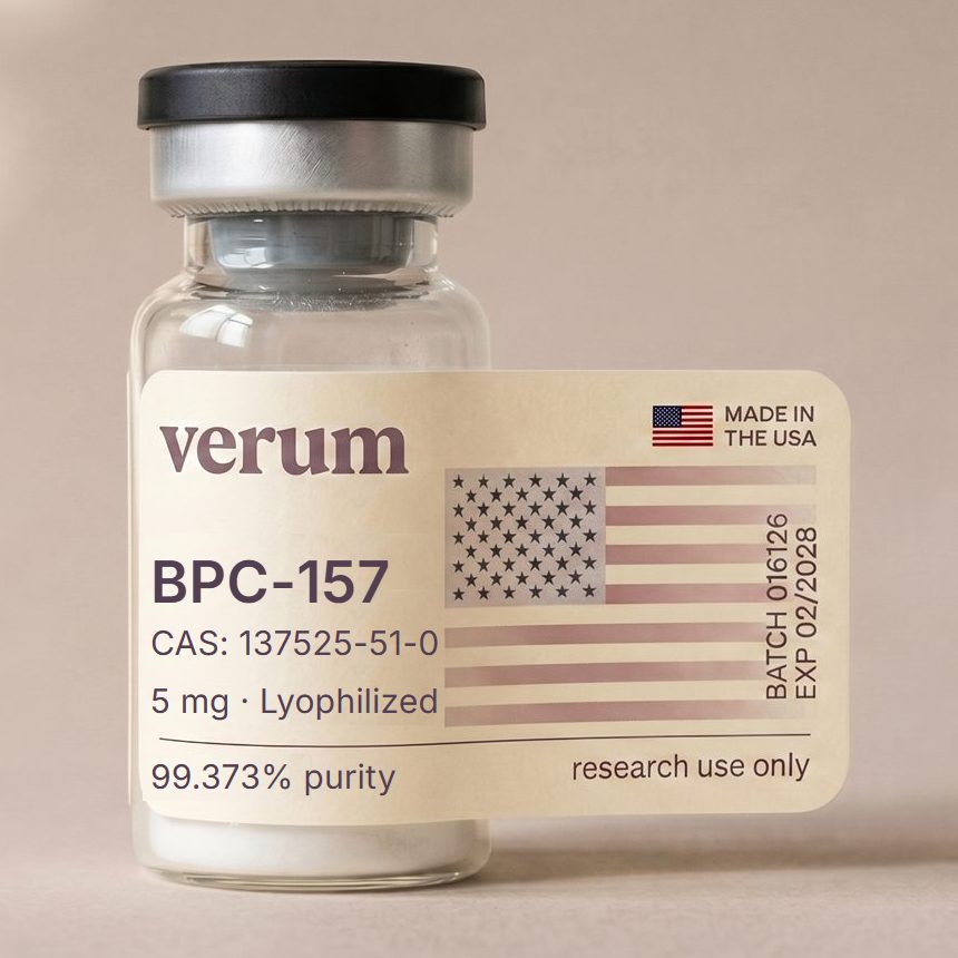 Verum BPC-157 research peptide vial